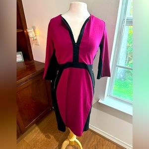 Homeeye Womens Quarter Sleeve Maroon Dress